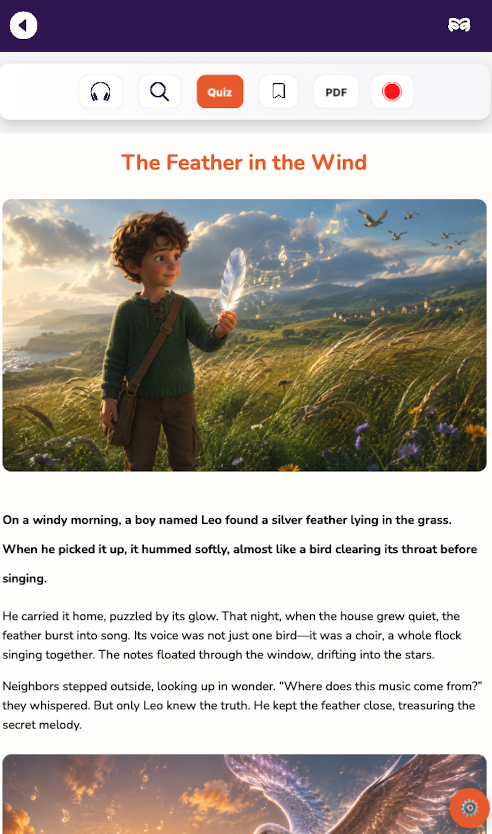 Edumento Read Guide narrated reading screen